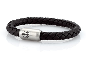 bracelet-man-Bootsmann-8-Neptn-leather-anker-stahl-schwarz