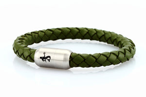 bracelet-man-Bootsmann-8-Neptn-Leder-NEPTN-stahl-laurel-green