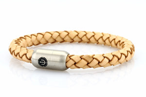 bracelet-man-Bootsmann-8-Neptn-Leder-TRIDENT-STAHL-natural-brown