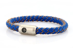 bracelet-man-Bootsmann-8-Neptn-Leder-TRIDENT-STAHL-ocean-blue