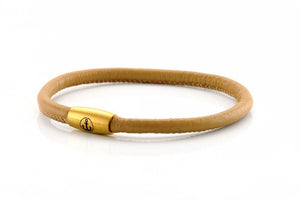neptn women bracelet JUNO Anker Gold Single 4 cappuccino nappa leather
