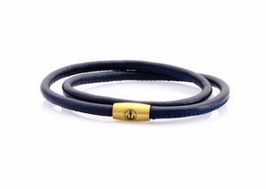 neptn women bracelet JUNO Anker Gold double 4 ocean nappa leather