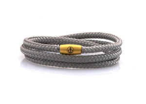 neptn women bracelet JUNO Anker Gold Triple 4 silber rope