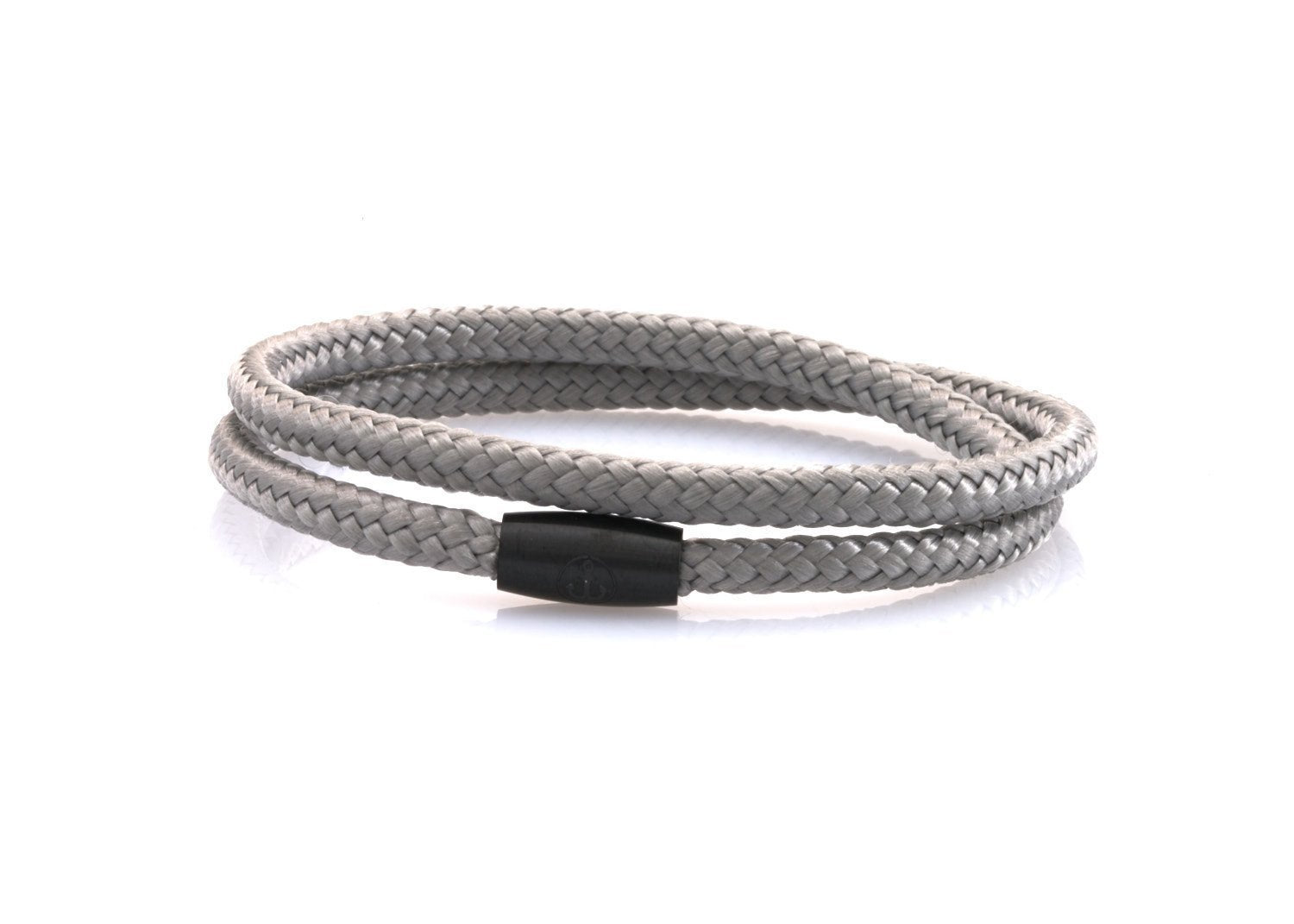 neptn women bracelet JUNO Anker Schwarz double 4 silber rope