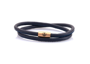 neptn women bracelet JUNO Anker Rosegold double 4 ocean nappa leather
