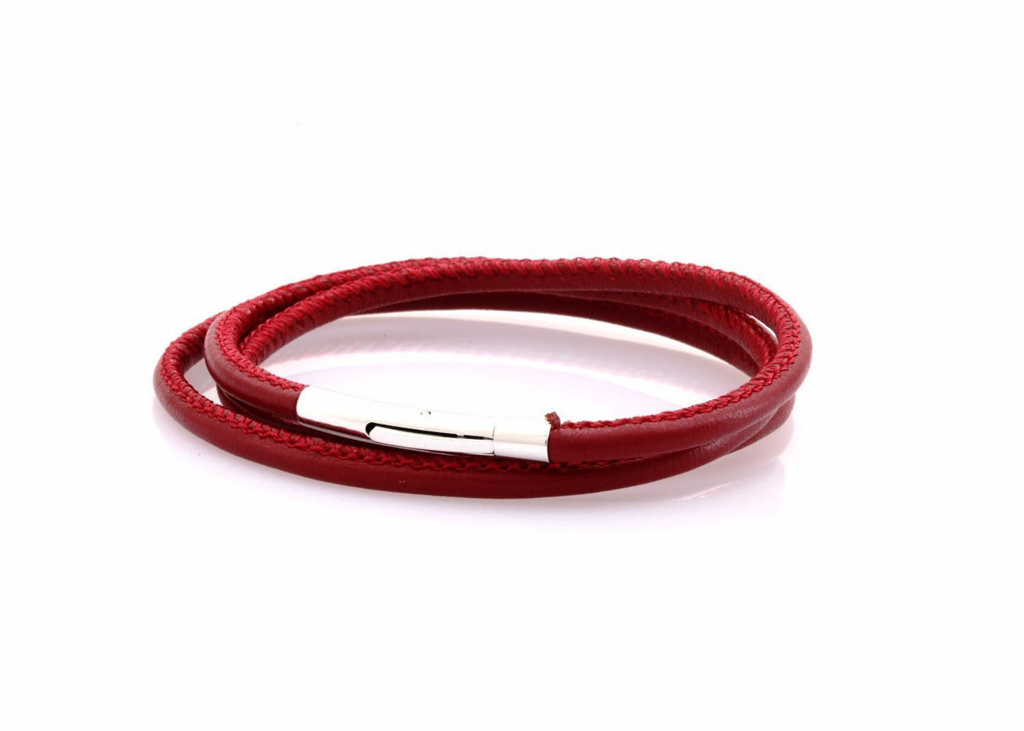 bracelet-woman-Venus-Neptn-Rhodium-3-red-triple-nappa-leather