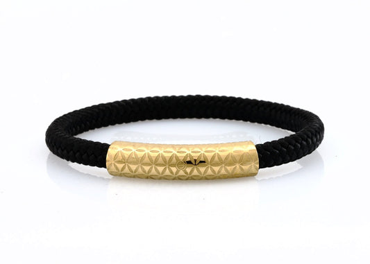 neptn women bracelet MINERVA F.o.L. Gold single 6 schwarz rope